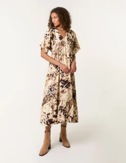 Abstract Animal Print Dress