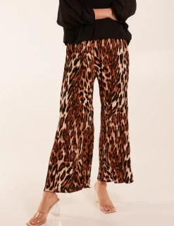 Abstract Cheetah Pleated Trousers
