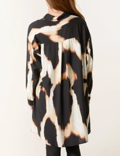 Abstract Cow-Print Shirt