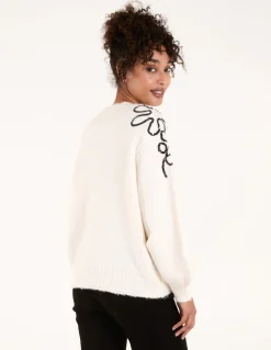 Abstract Flower Sequin Jumper