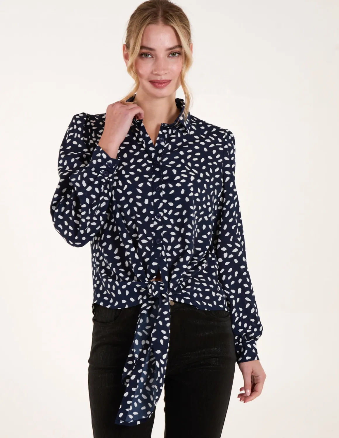 Abstract Polka Dot Oversized Shirt