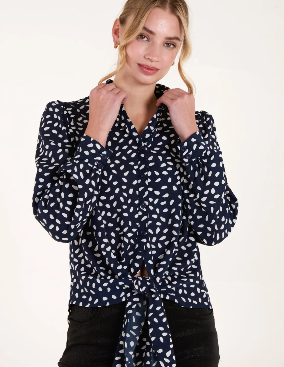 Abstract Polka Dot Oversized Shirt