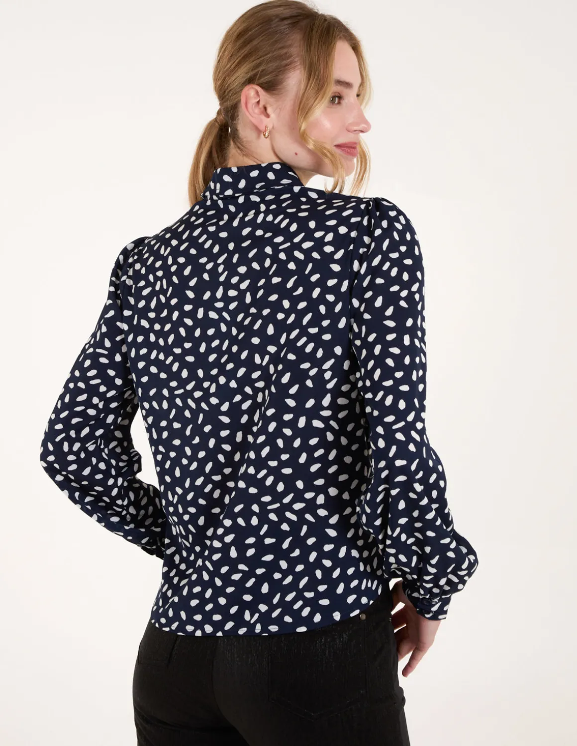 Abstract Polka Dot Oversized Shirt