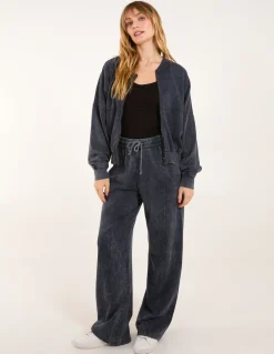 Acid Wash Bomber Jacket & Joggers Set