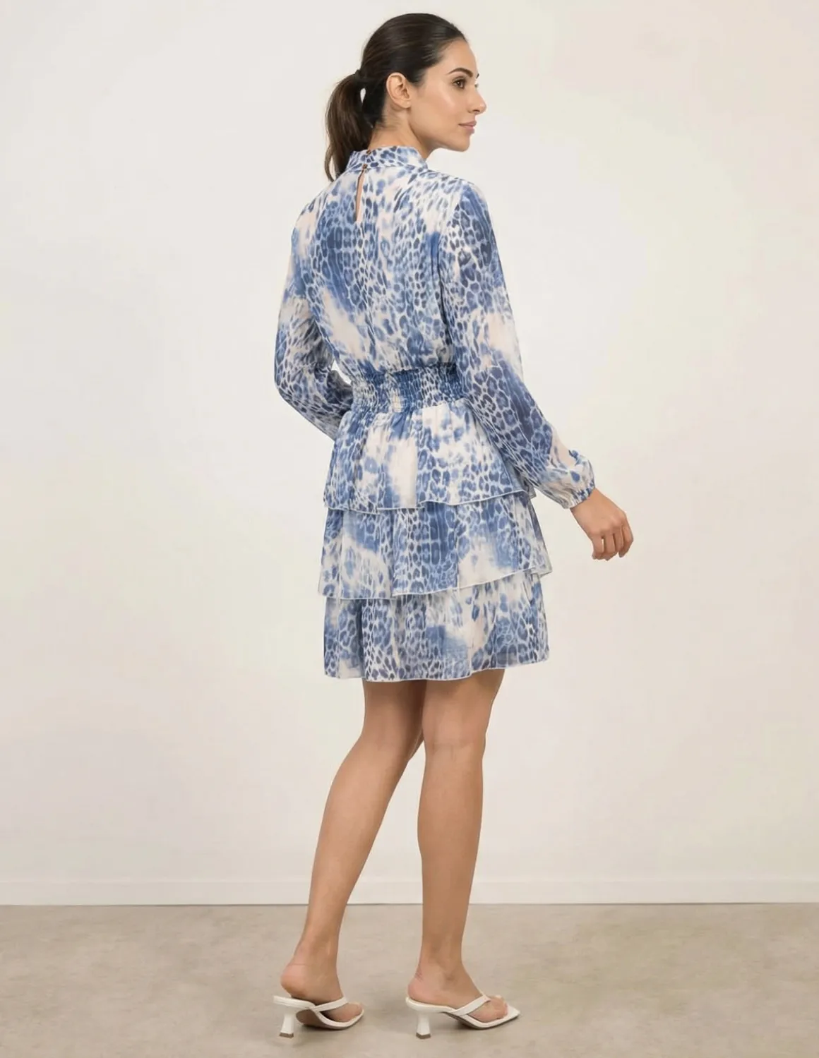 Animal Print Layered Dress