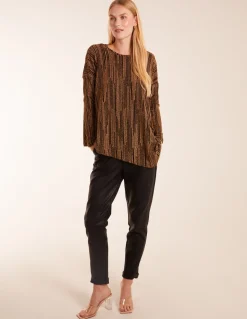 Asymmetric Batwing Metallic Top