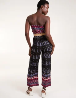 Aztec Woven Belted Bandeau Jumpsuit