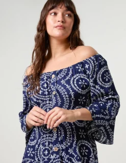 Bardot Coconut Button Maxi Dress