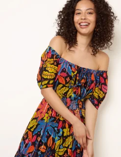 Bardot Tassel Tie Tiered Maxi Dress