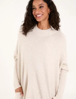 Basket Weave High Neck Jumper