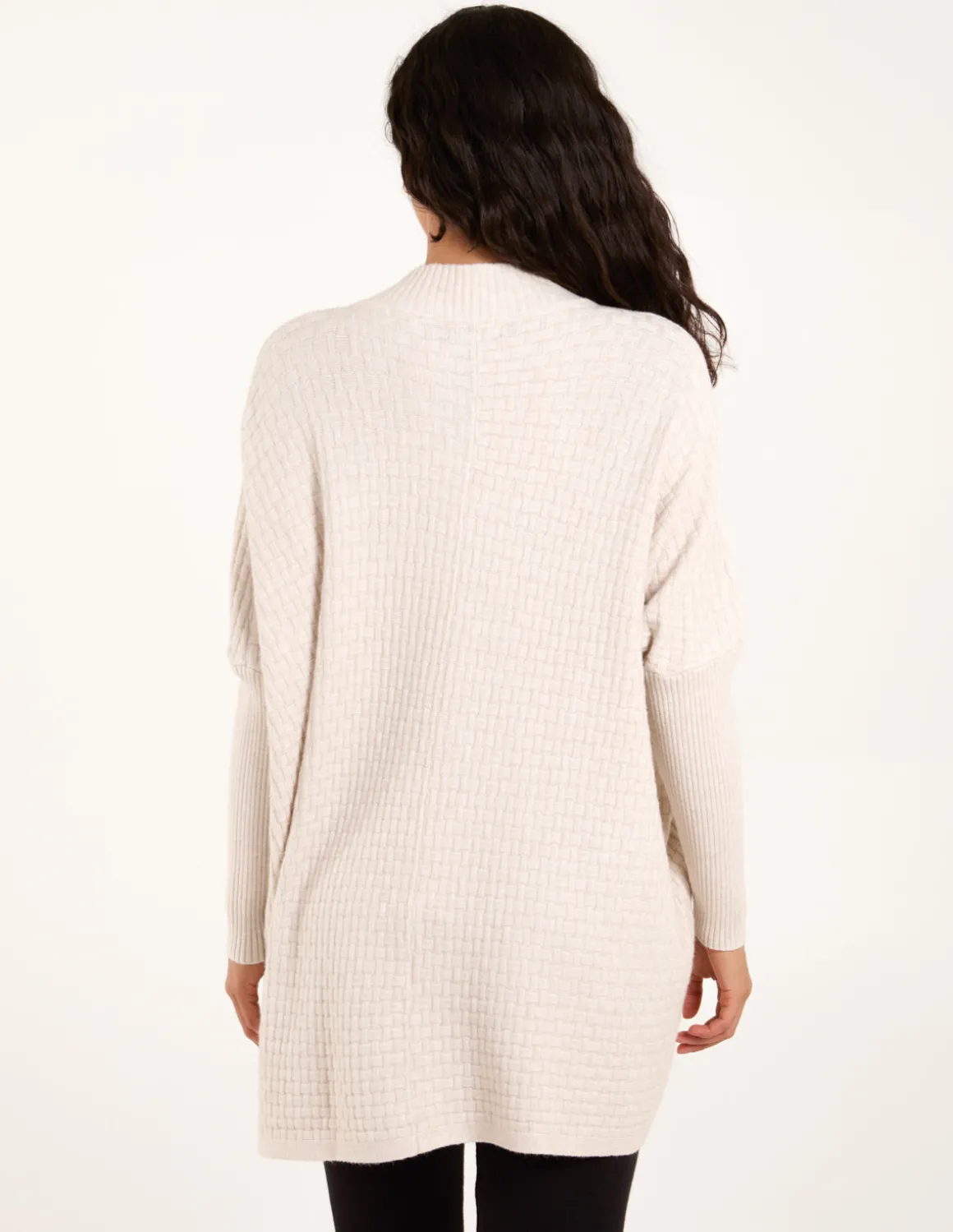 Basket Weave High Neck Jumper