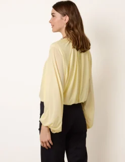 Batwing Puffball Blouse
