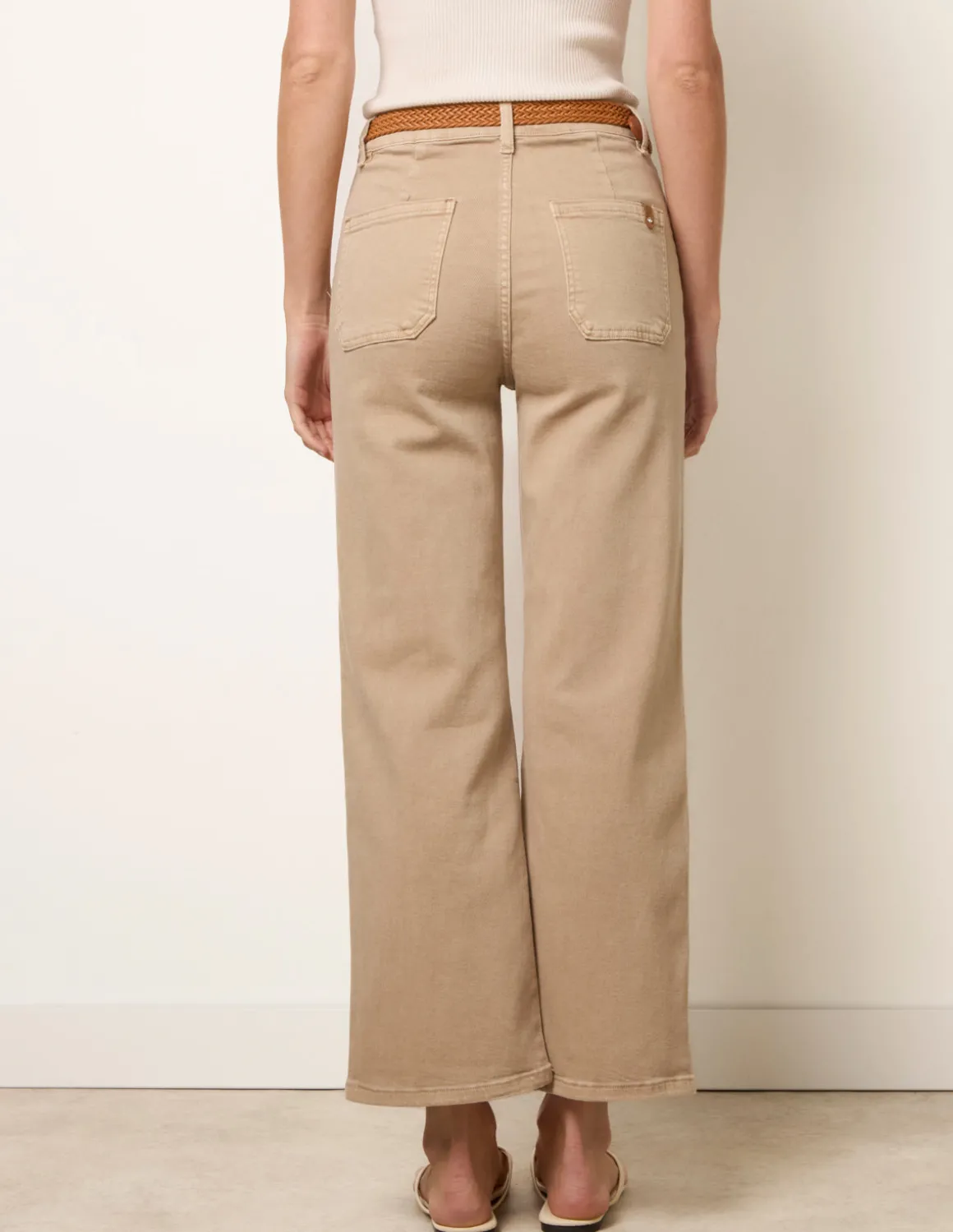 Belted Wide Leg Jeans