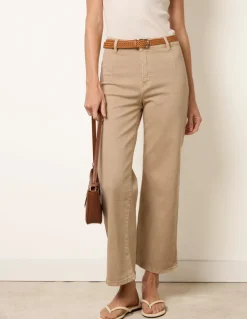 Belted Wide Leg Jeans