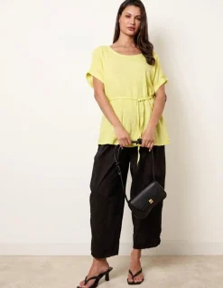Belted Wide Sleeve Top