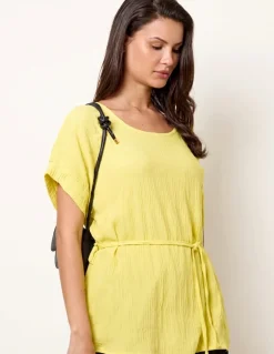 Belted Wide Sleeve Top