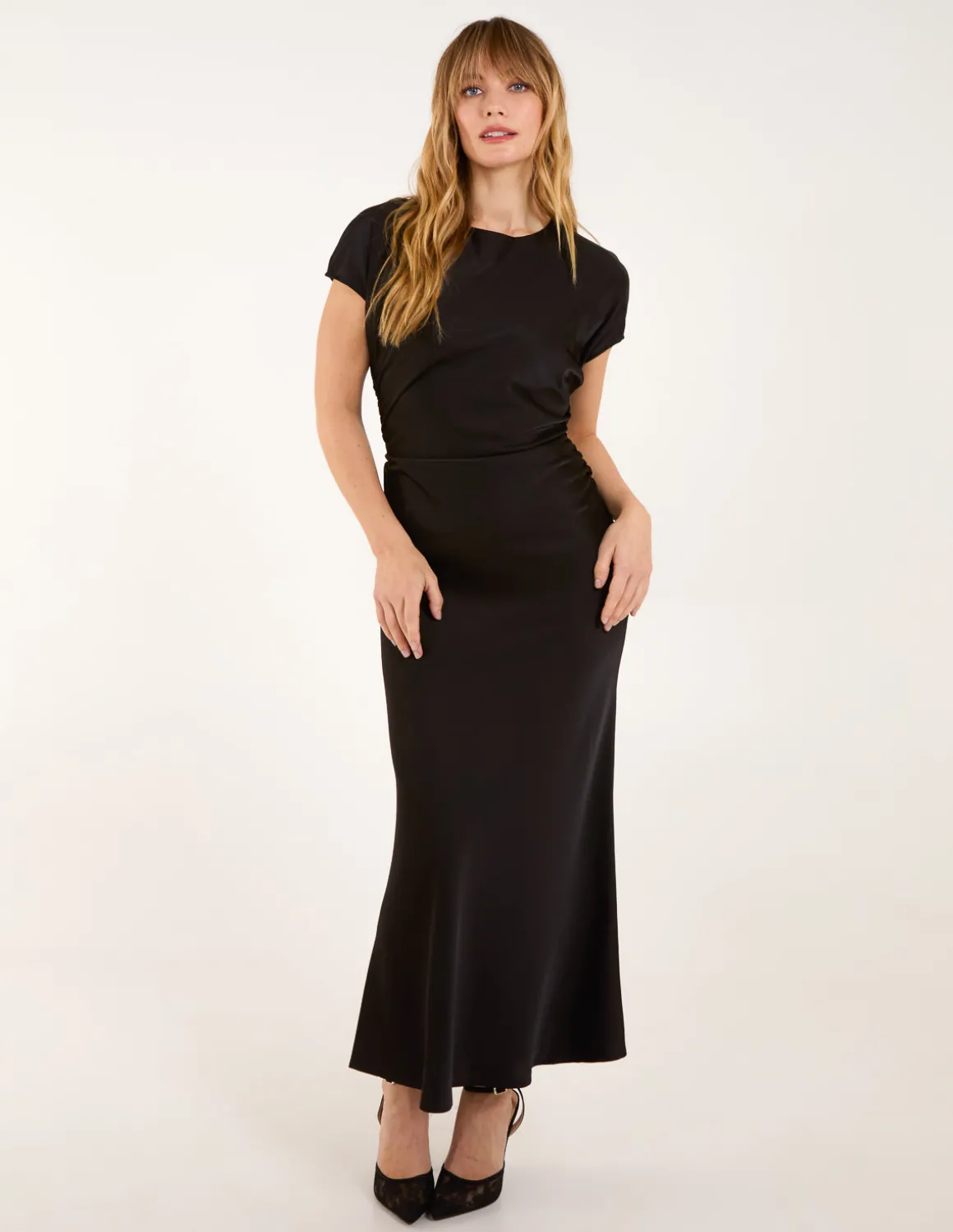 Bias Cut Batwing Slip Dress