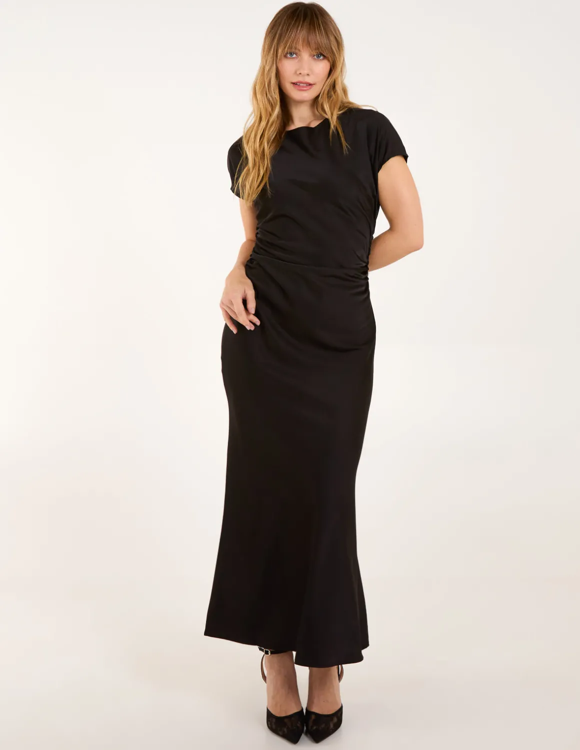 Bias Cut Batwing Slip Dress