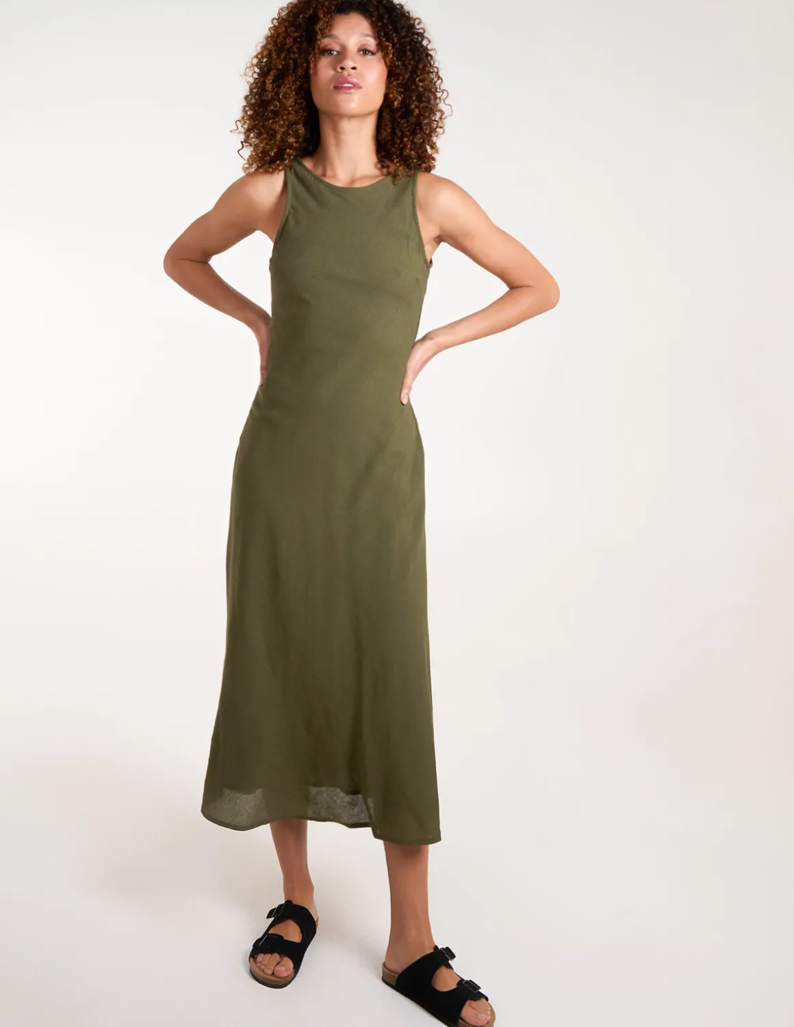 Bias Cut Midi Dress