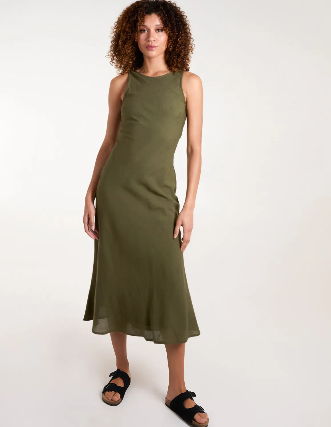 Bias Cut Midi Dress
