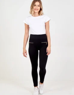 Black Slim Fit Trousers With Zips