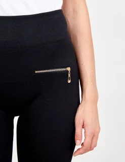 Black Slim Fit Trousers With Zips