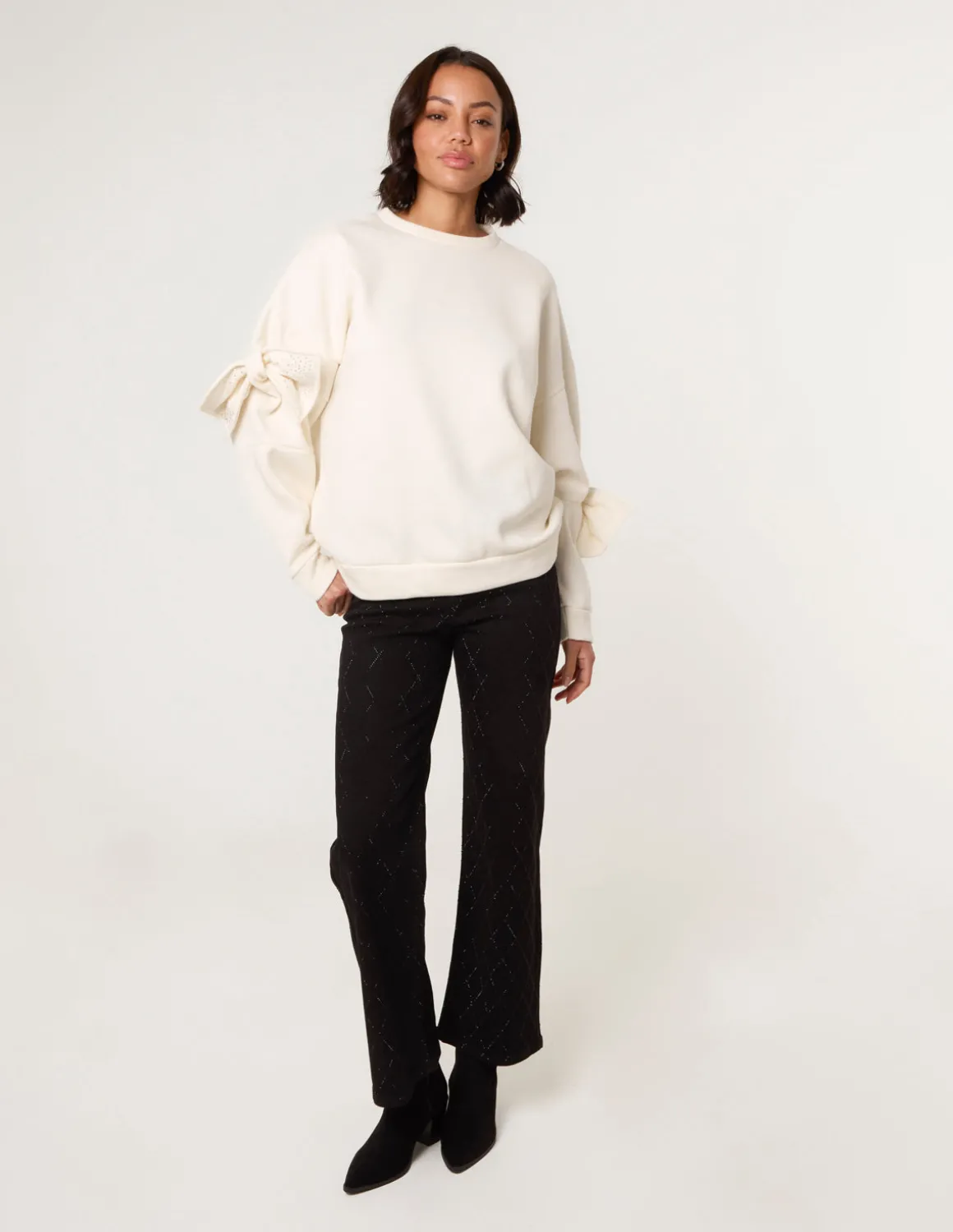 Bow Sleeve Sweatshirt