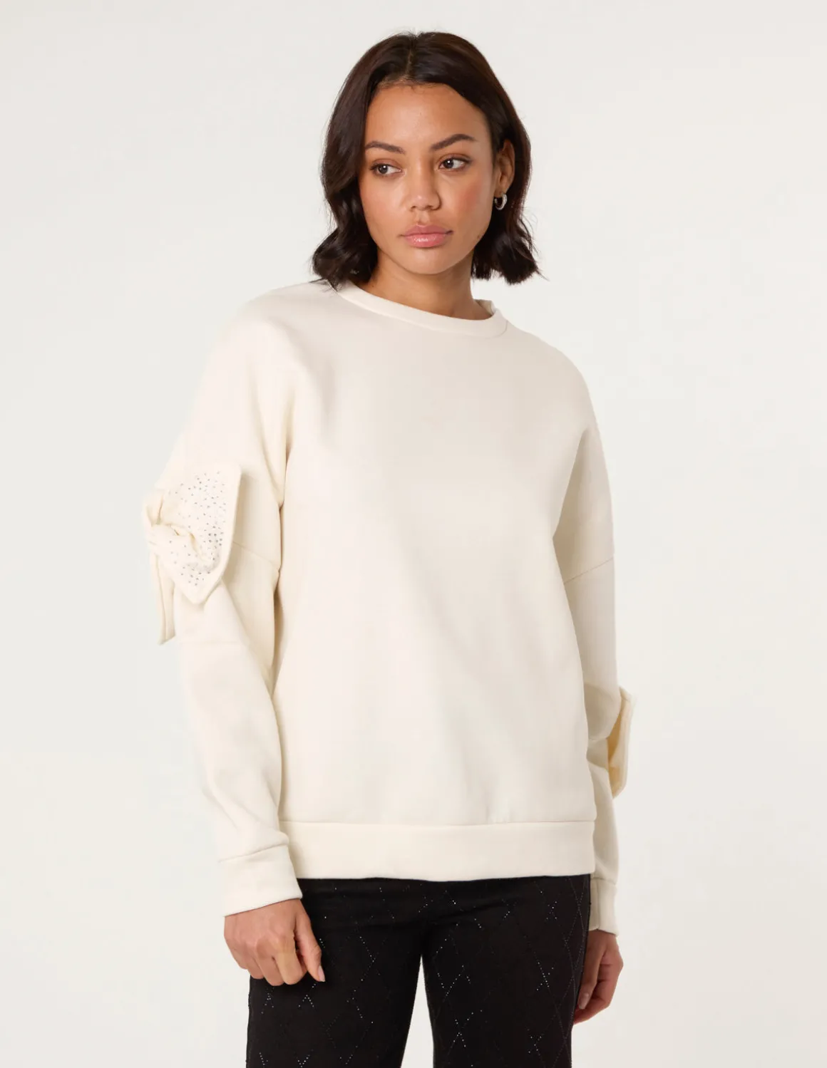 Bow Sleeve Sweatshirt