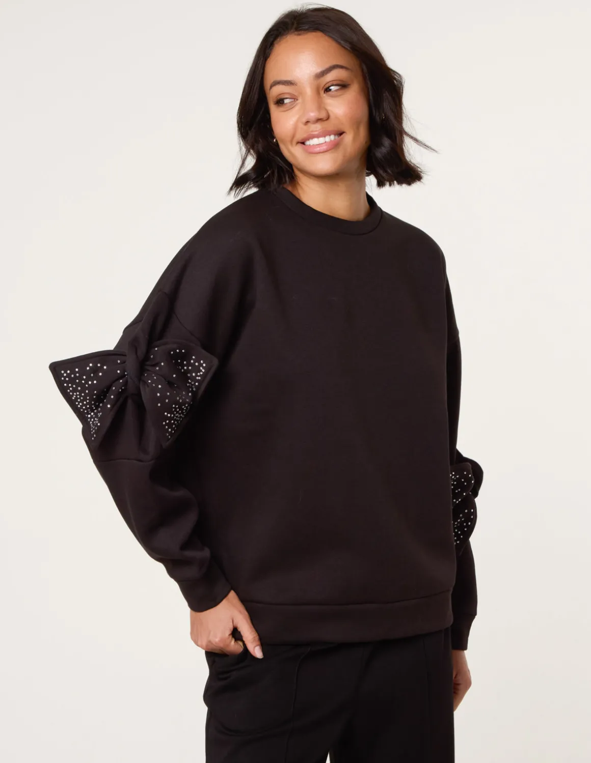 Bow Sleeve Sweatshirt