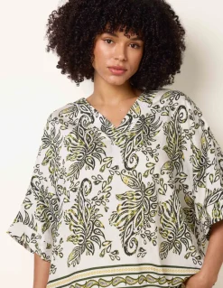 Boxy Short Sleeve Printed Top