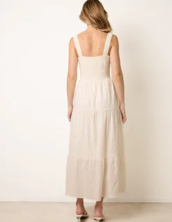 Broderie Button Down Maxi Dress