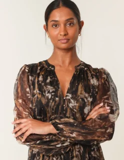 Button Front Midi Dress