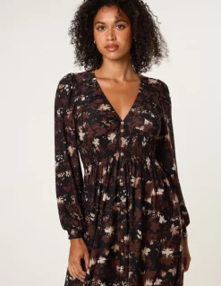 Button Front Midi Dress