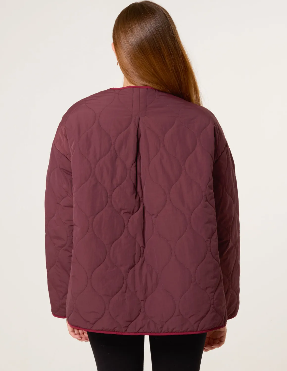 Button Front Quilted Jacket