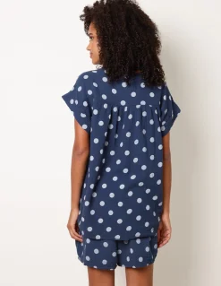 Cheesecloth Polka Dot Short Set