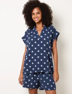 Cheesecloth Polka Dot Short Set