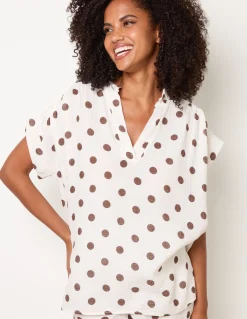 Cheesecloth Polka Dot Short Set