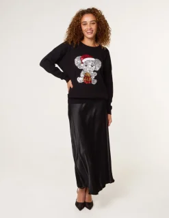 Christmas Sequin Elephant Jumper