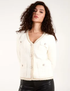 Classic Boucle Button Detail Jacket