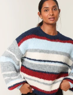 Colourful Block Horizontal Stripes Jumper