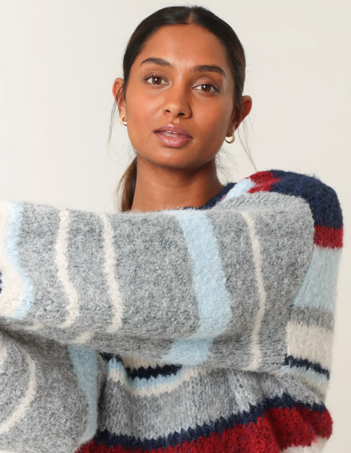 Colourful Block Horizontal Stripes Jumper