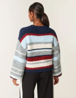Colourful Block Horizontal Stripes Jumper