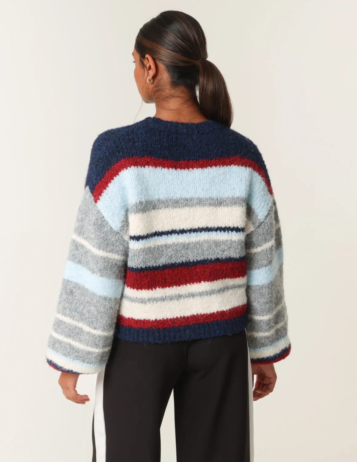 Colourful Block Horizontal Stripes Jumper