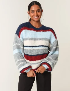 Colourful Block Horizontal Stripes Jumper