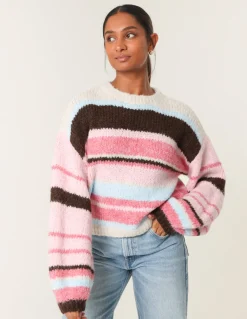 Colourful Block Horizontal Stripes Jumper