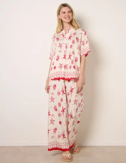 Co-Ord Set With Marine-Inspired Print
