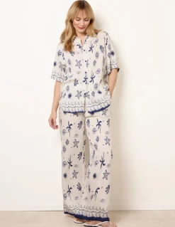 Co-Ord Set With Marine-Inspired Print