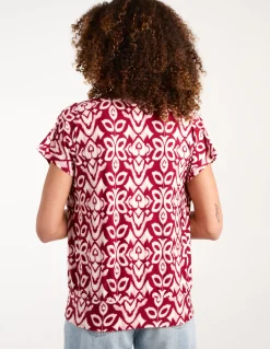 Cowl Neck Deep Hem Top