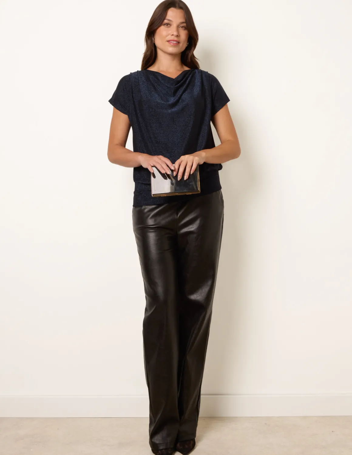 Cowl Neck Draped Top