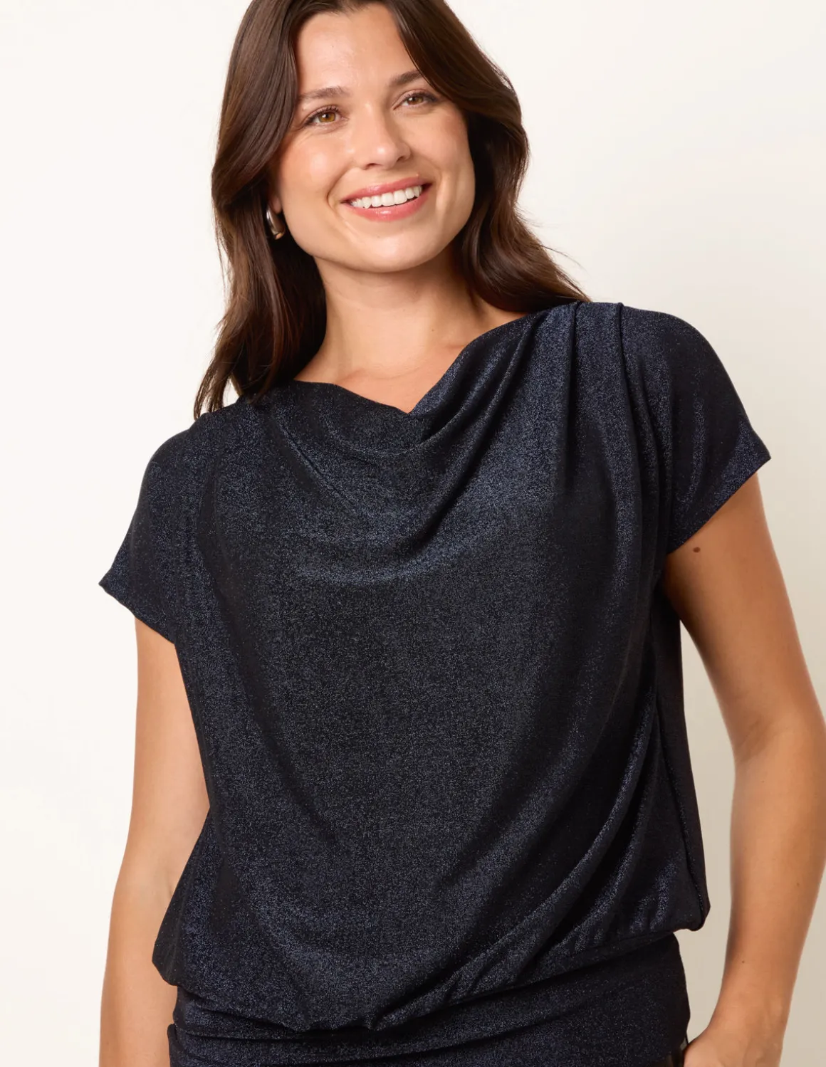 Cowl Neck Draped Top